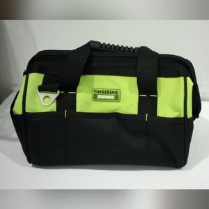 Tinkering Toolkit Tool Bag – 13" Heavy-Duty Organizer – Neon Green/Black - NWOT